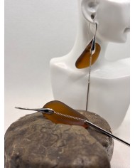 PENDIENTES ARTESANOS DE CRISTAL MARINO