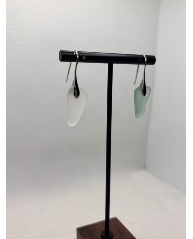 PENDIENTES ARTESANOS DE CRISTAL MARINO O LÁGRIMAS DE SIRENA