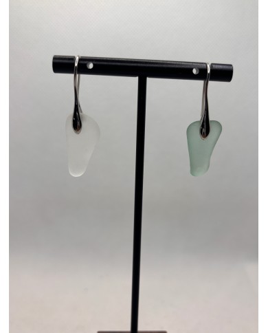 PENDIENTES ARTESANOS DE CRISTAL MARINO O LÁGRIMAS DE SIRENA