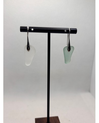 PENDIENTES ARTESANOS DE CRISTAL MARINO O LÁGRIMAS DE SIRENA