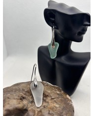 PENDIENTES ARTESANOS DE CRISTAL MARINO O LÁGRIMAS DE SIRENA