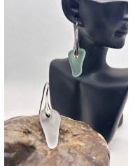 PENDIENTES ARTESANOS DE CRISTAL MARINO O LÁGRIMAS DE SIRENA