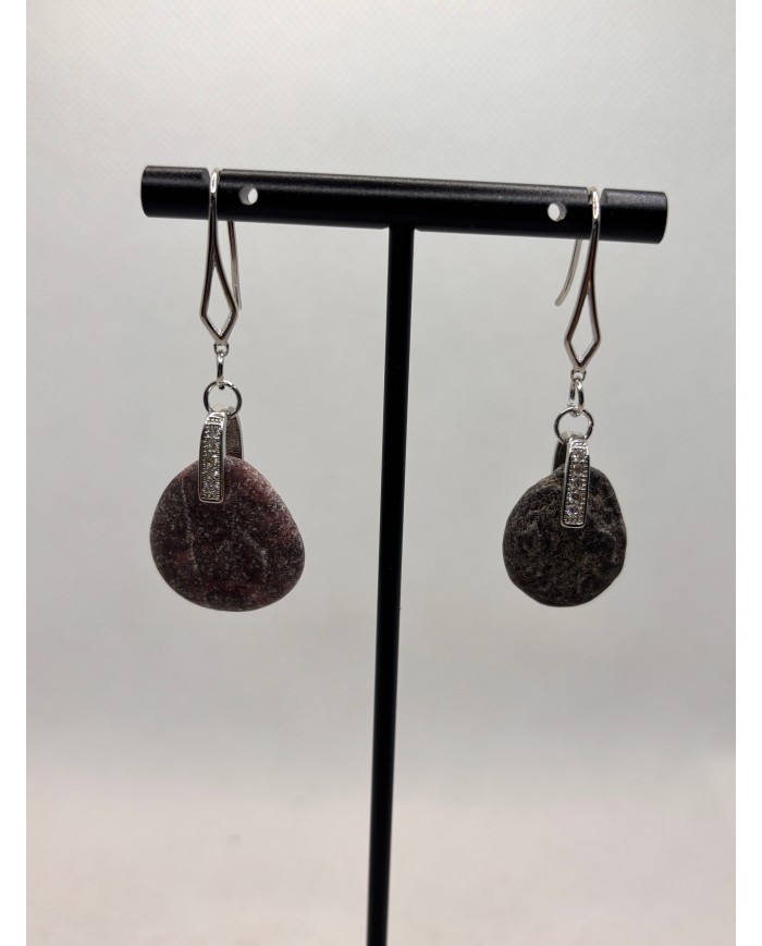 PENDIENTES ARTESANOS DE PIEDRAS DEL MAR