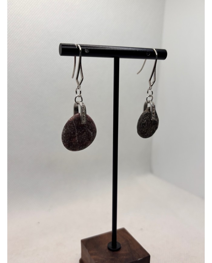 PENDIENTES ARTESANOS DE PIEDRAS DEL MAR