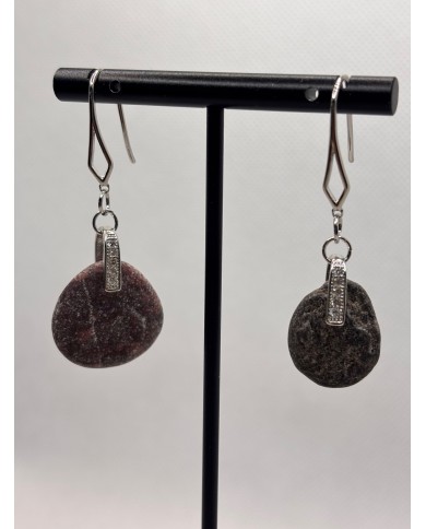 PENDIENTES ARTESANOS DE PIEDRAS DEL MAR