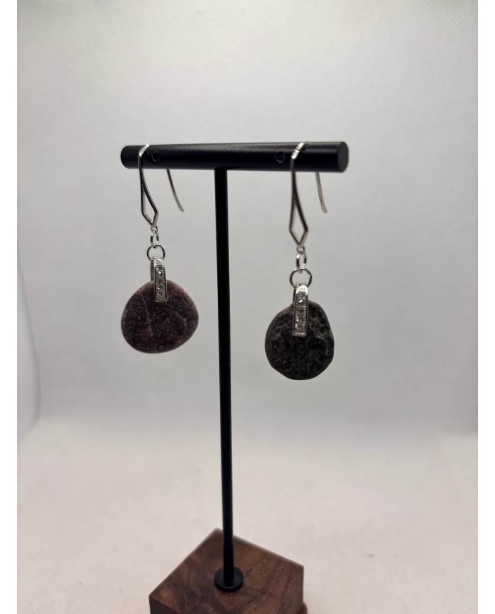 PENDIENTES ARTESANOS DE PIEDRAS DEL MAR