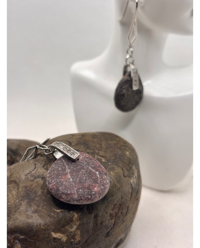 PENDIENTES ARTESANOS DE PIEDRAS DEL MAR