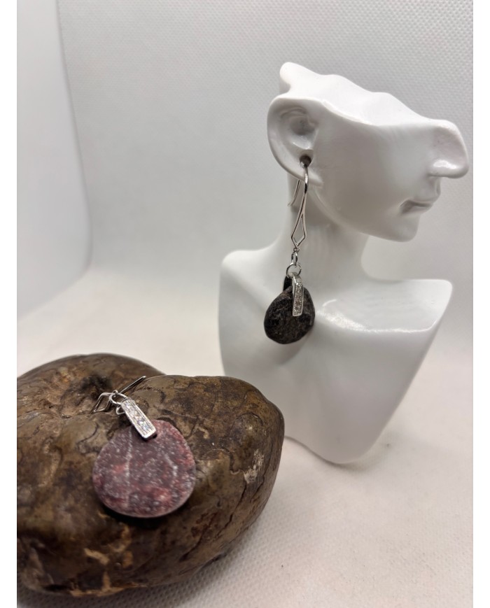 PENDIENTES ARTESANOS DE PIEDRAS DEL MAR