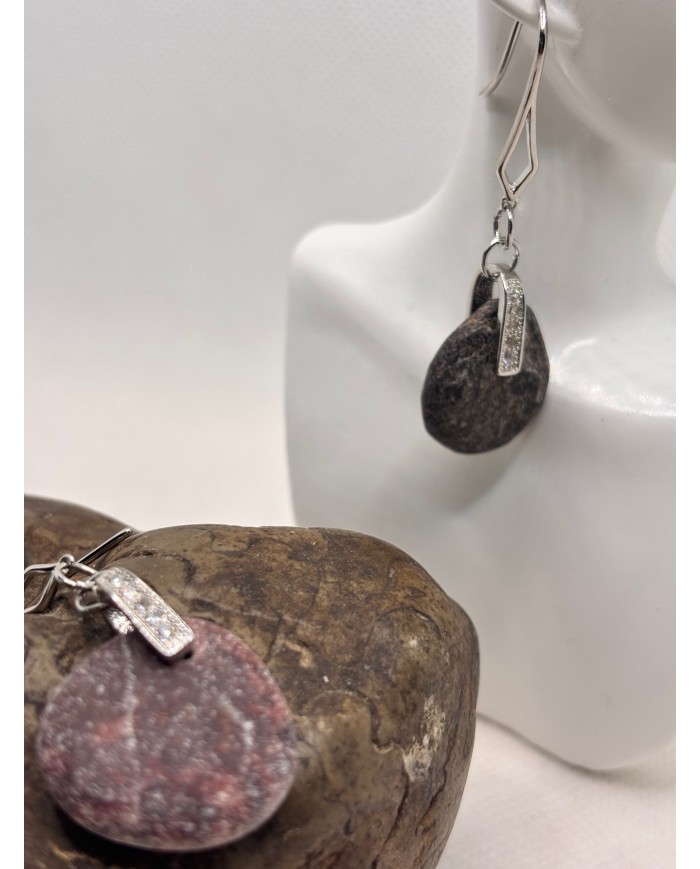 PENDIENTES ARTESANOS DE PIEDRAS DEL MAR