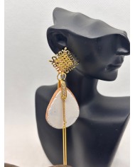 PENDIENTES ARTESANOS DE AZULEJOS DESGASTADOS POR EL MAR