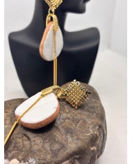 PENDIENTES ARTESANOS DE AZULEJOS DESGASTADOS POR EL MAR