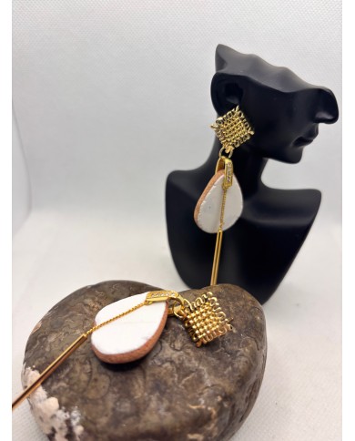 PENDIENTES ARTESANOS DE AZULEJOS DESGASTADOS POR EL MAR