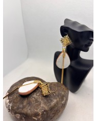 PENDIENTES ARTESANOS DE AZULEJOS DESGASTADOS POR EL MAR