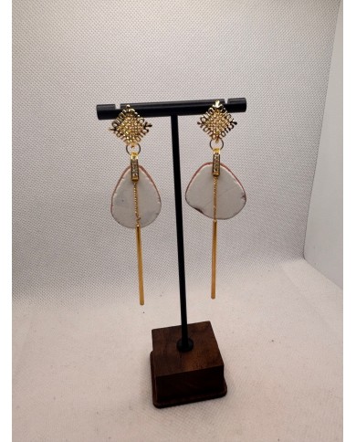 PENDIENTES ARTESANOS DE AZULEJOS DESGASTADOS POR EL MAR