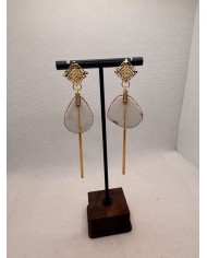 PENDIENTES ARTESANOS DE AZULEJOS DESGASTADOS POR EL MAR