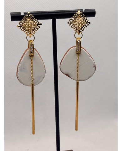 PENDIENTES ARTESANOS DE AZULEJOS DESGASTADOS POR EL MAR