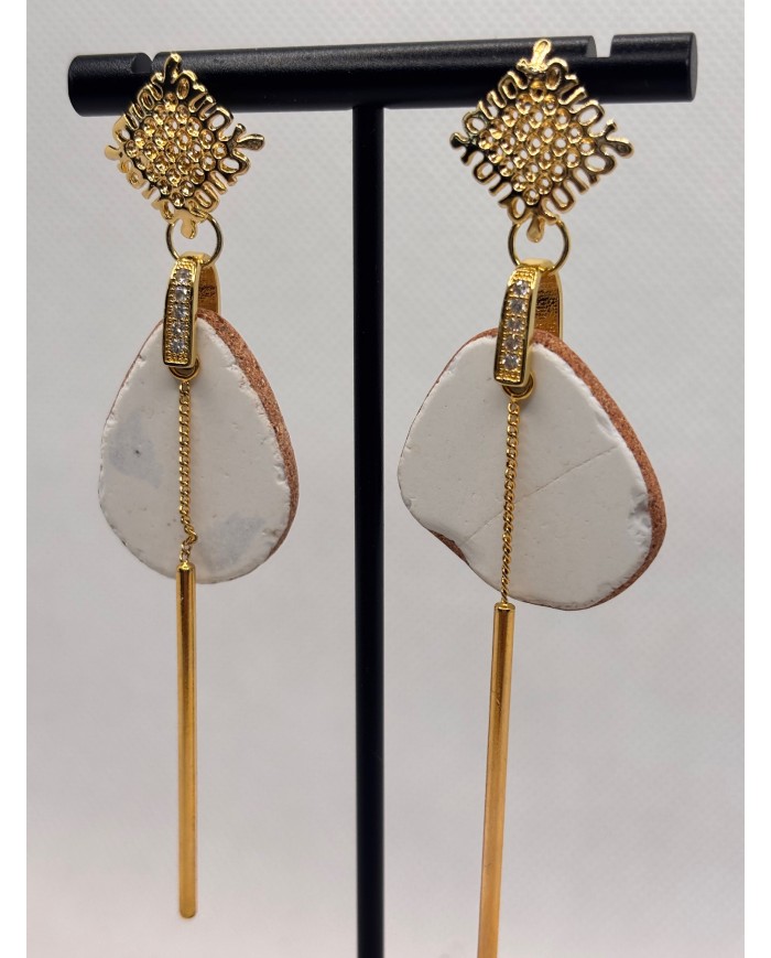 PENDIENTES ARTESANOS DE AZULEJOS DESGASTADOS POR EL MAR