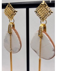 PENDIENTES ARTESANOS DE AZULEJOS DESGASTADOS POR EL MAR