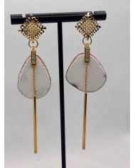 PENDIENTES ARTESANOS DE AZULEJOS DESGASTADOS POR EL MAR