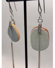 PENDIENTES ARTESANOS DE AZULEJOS DESGASTADOS POR EL  MAR