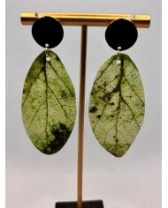 PENDIENTES ARTESANOS DE HOJA NATURAL ESQUELETIZADA