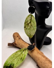 PENDIENTES ARTESANOS DE HOJA NATURAL ESQUELETIZADA
