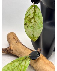 PENDIENTES ARTESANOS DE HOJA NATURAL ESQUELETIZADA