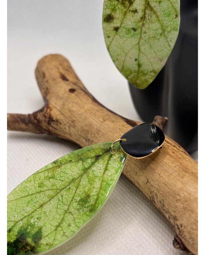 PENDIENTES ARTESANOS DE HOJA NATURAL ESQUELETIZADA