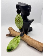 PENDIENTES ARTESANOS DE HOJA NATURAL ESQUELETIZADA