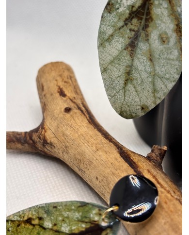 PENDIENTES ARTESANALES DE HOJA NATURAL