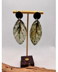 PENDIENTES ARTESANALES DE HOJA NATURAL