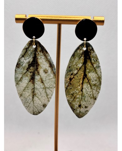 PENDIENTES ARTESANALES DE HOJA NATURAL