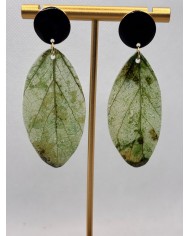 PENDIENTES ARTESANOS DE HOJA NATURAL ESQUELETIZADA