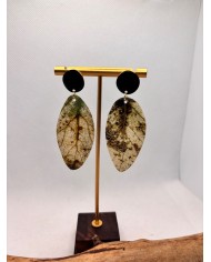 PENDIENTES ARTESANOS DE HOJA NATURAL ESQUELETIZADA