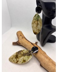 PENDIENTES ARTESANOS DE HOJA NATURAL ESQUELETIZADA