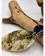 PENDIENTES ARTESANOS DE HOJA NATURAL ESQUELETIZADA