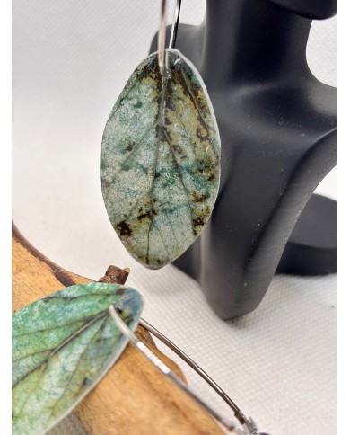 PENDIENTES ARTESANOS DE HOJA NATURAL ESQUELETIZADA