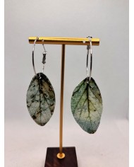 PENDIENTES ARTESANOS DE HOJA NATURAL ESQUELETIZADA