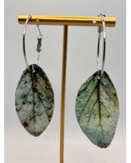 PENDIENTES ARTESANOS DE HOJA NATURAL ESQUELETIZADA