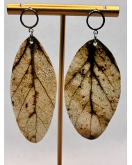 PENDIENTES ARTESANALES DE HOJA NATURAL DE ÁLAMO