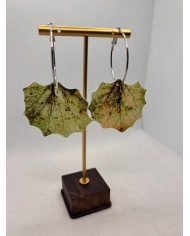 PENDIENTES ARTESANALES DE HOJA NATURAL DE ÁLAMO