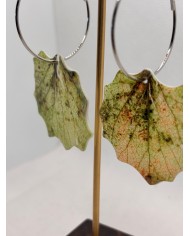 PENDIENTES ARTESANALES DE HOJA NATURAL DE ÁLAMO