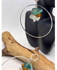 PENDIENTES DE CRISTAL MARINO O LÁGRIMAS DE SIRENA