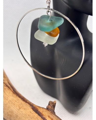 PENDIENTES DE CRISTAL MARINO O LÁGRIMAS DE SIRENA