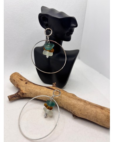 PENDIENTES DE CRISTAL MARINO O LÁGRIMAS DE SIRENA