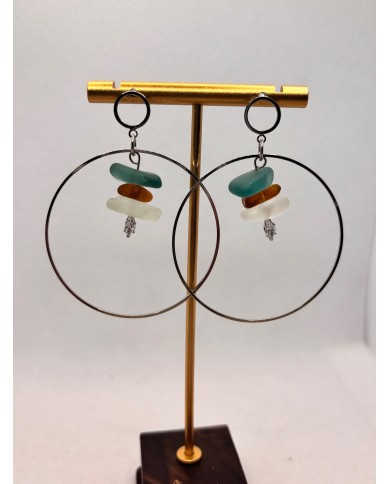 PENDIENTES DE CRISTAL MARINO O LÁGRIMAS DE SIRENA