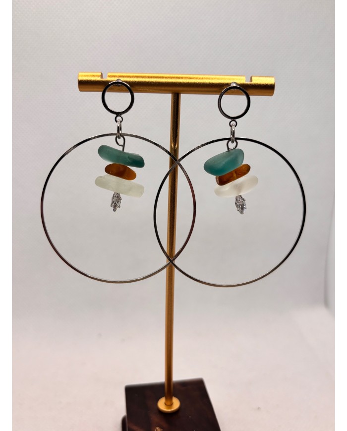 PENDIENTES DE CRISTAL MARINO O LÁGRIMAS DE SIRENA