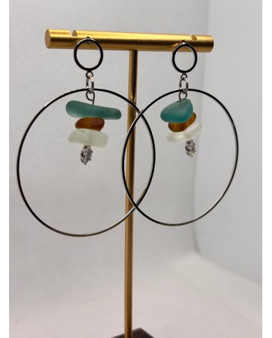 PENDIENTES DE CRISTAL MARINO O LÁGRIMAS DE SIRENA