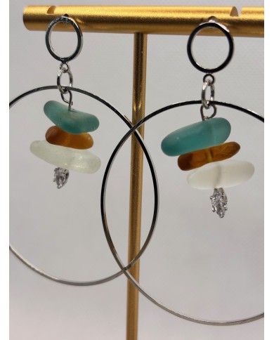 PENDIENTES DE CRISTAL MARINO O LÁGRIMAS DE SIRENA