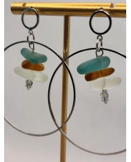 PENDIENTES DE CRISTAL MARINO O LÁGRIMAS DE SIRENA